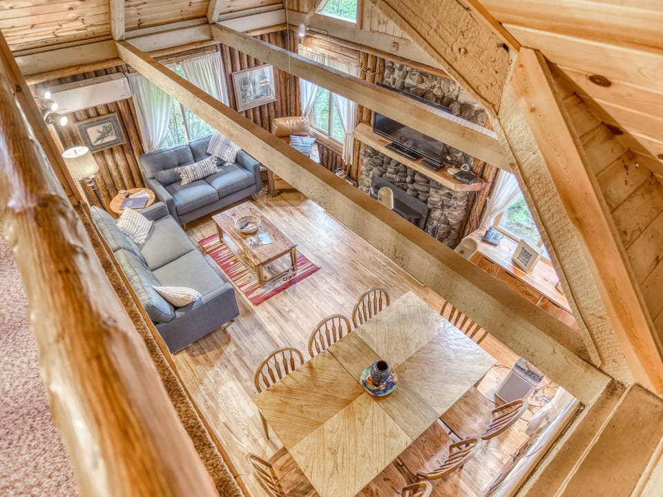 Upstairs overlooking living space