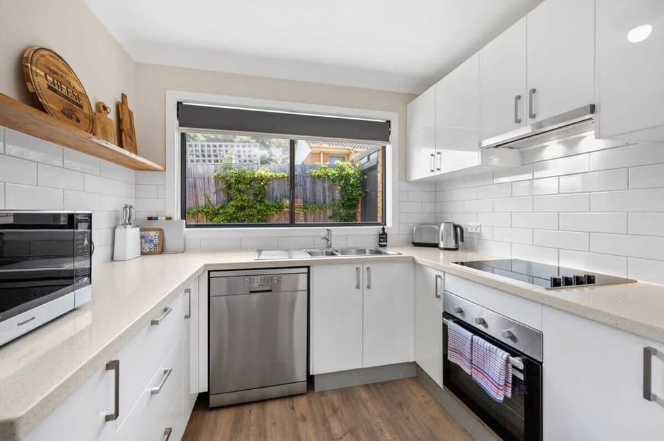 The modern kitchen offers everything you need for cooking