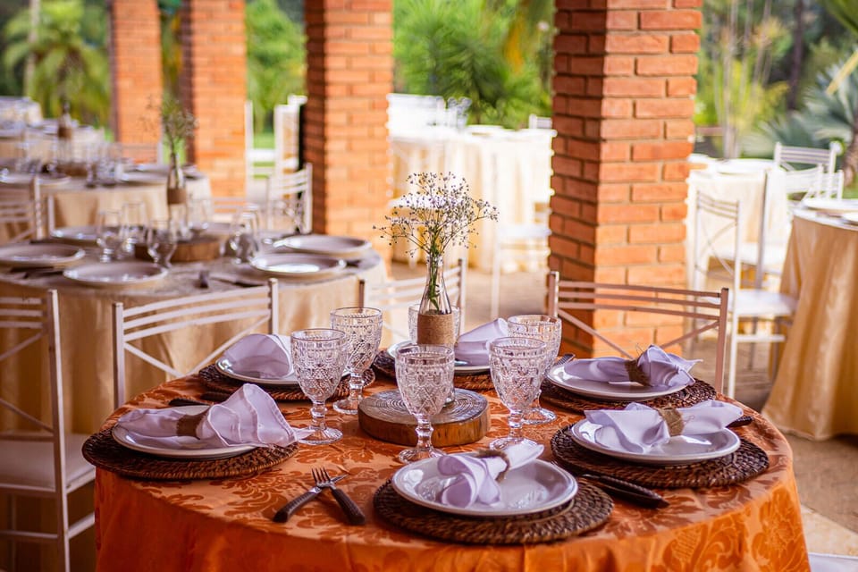 Outdoor banquet area