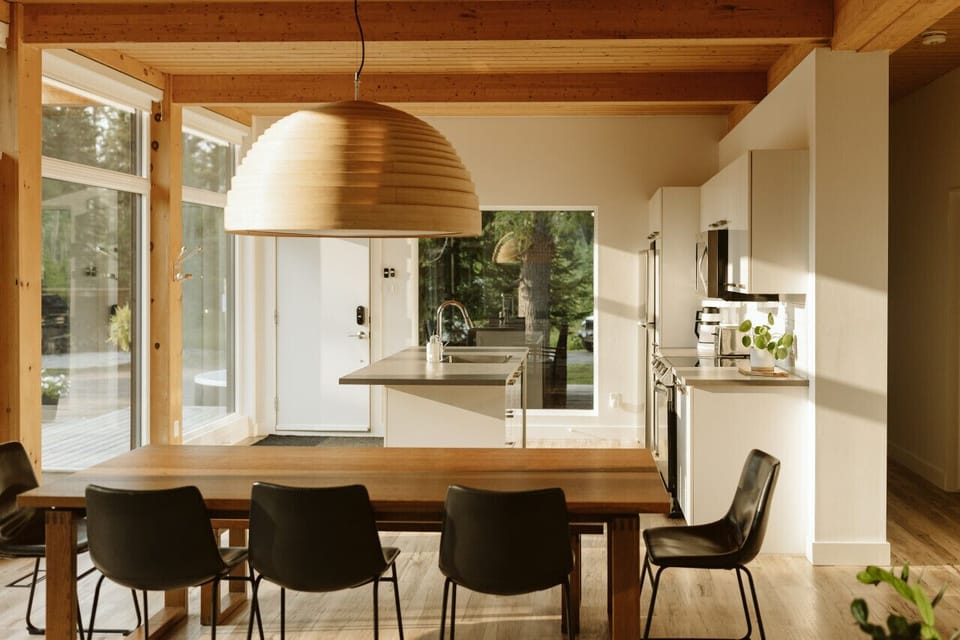 open concept entertaining space