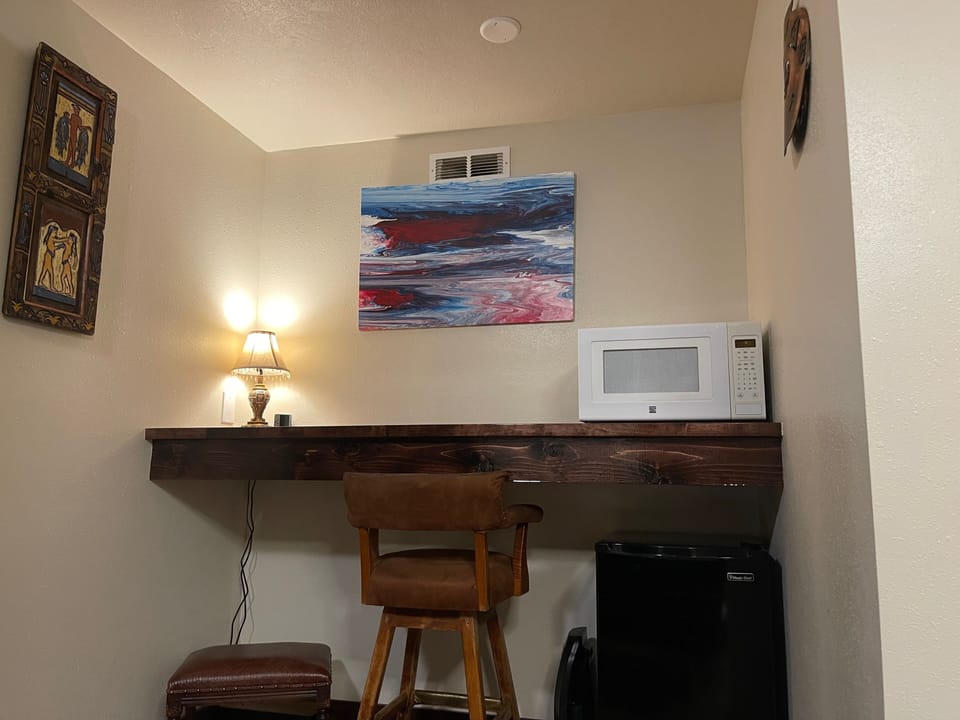 counter for remote work and dining
