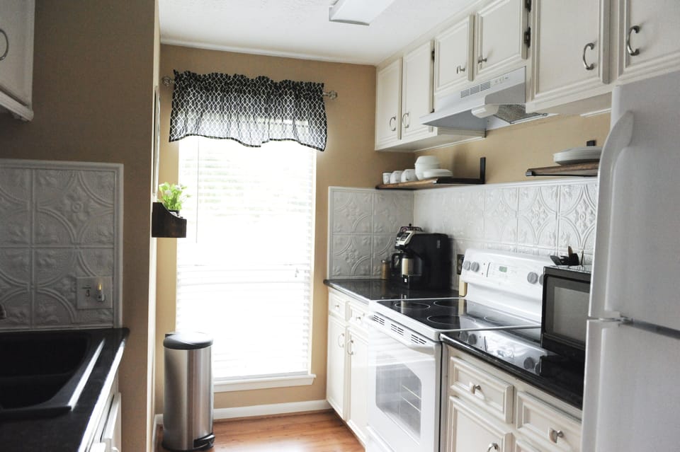 Kitchen is well stocked and ready to cook or just enjoy a cup of coffee!  