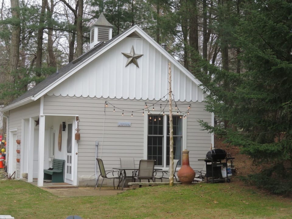 Side view and patio