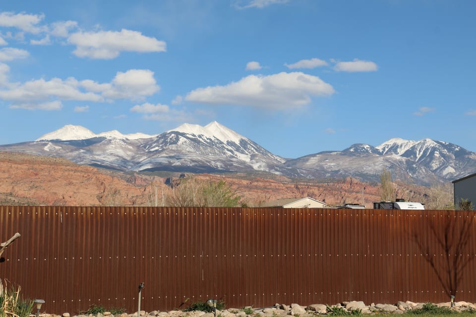 La Sal Mountains from the back yard