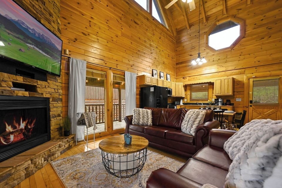 The living room even has a pull out couch just in case someone snores a little too loud.