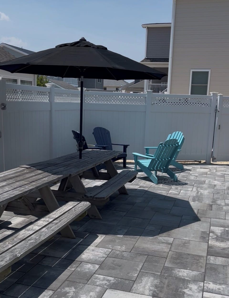 4 Adirondack Chairs for relaxing in the backyard