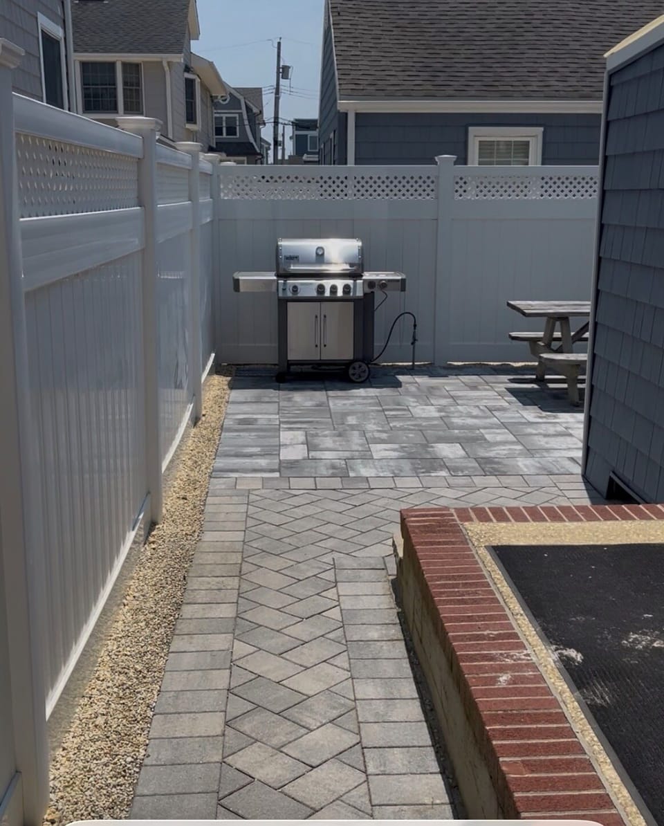 Backyard with Weber Grill