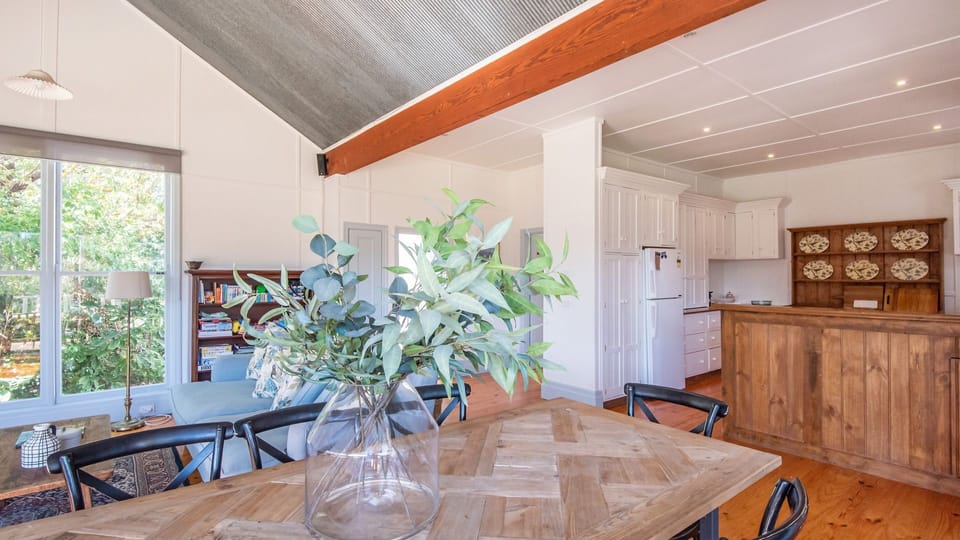 Dining table with seating for 8 