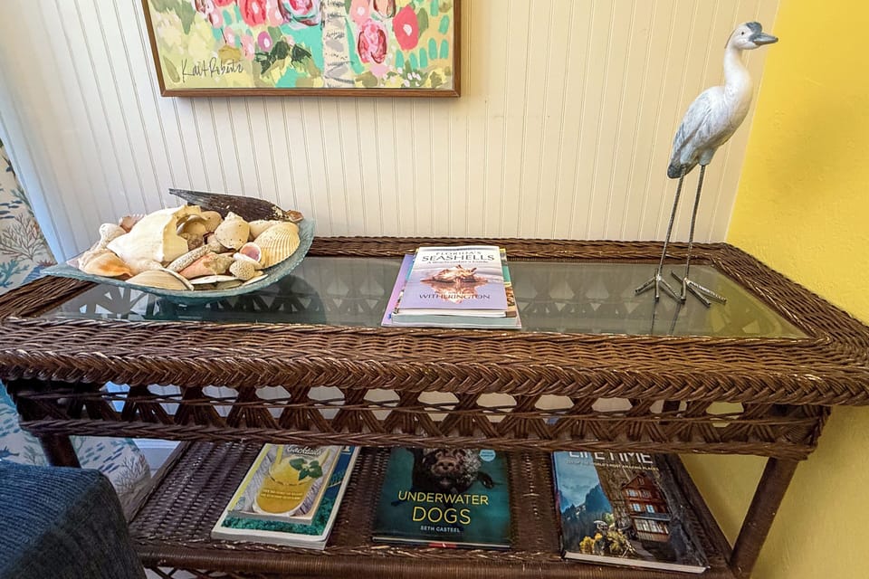 Lots of good books to flip through because you're on vacay!
