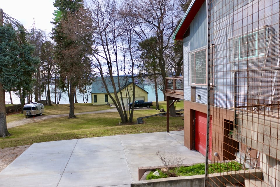 View down to the lake