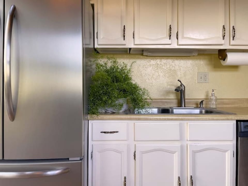 Store essentials and more in the spacious refrigerator during your stay.