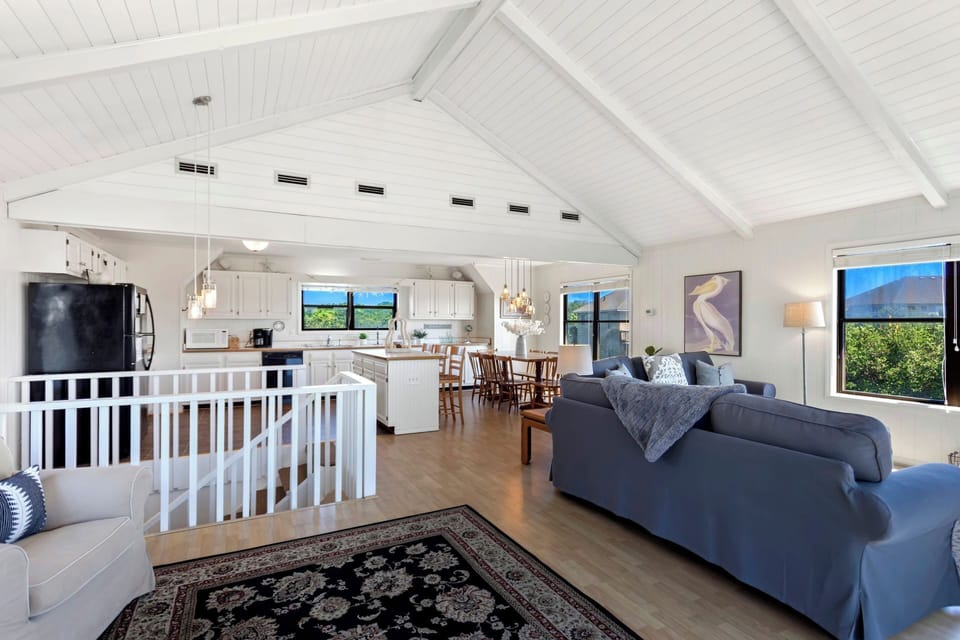 The open-concept Top Level is ideal for recounting the best of your OBX adventures.