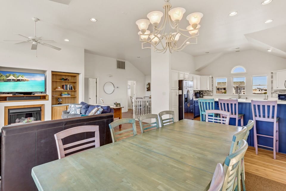 The Top-Level Dining Area is perfect for enjoying meals as a family.