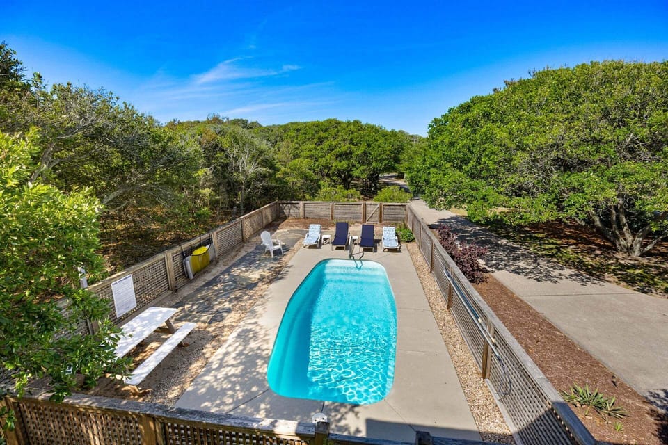 Private Pool Area View From Front Deck