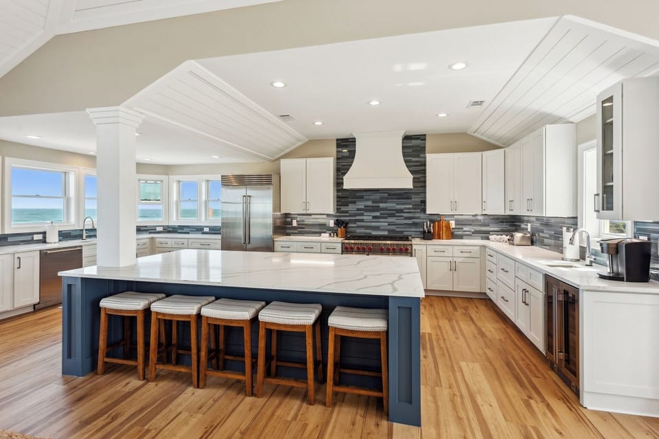 Take in ocean views as you prep meals in the Gourmet Kitchen.