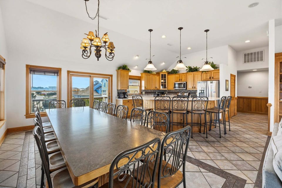 Eat together in the spacious Dining Area with lots of natural light and high ceilings.