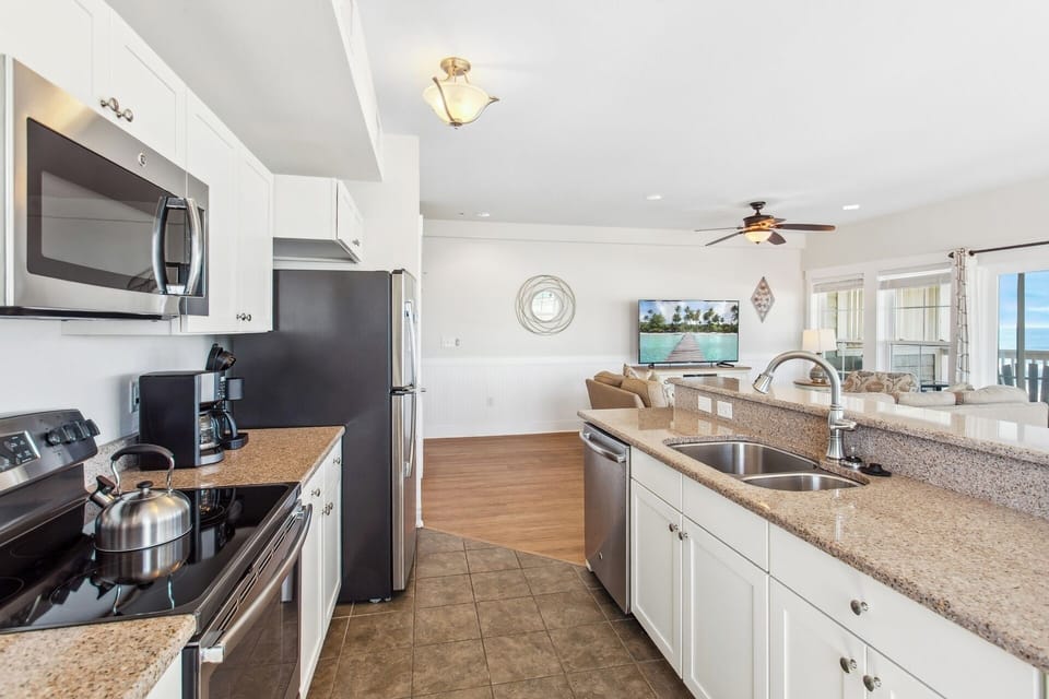 Whip up a delicious meal for the whole family to enjoy in the Kitchen with modern appliances.