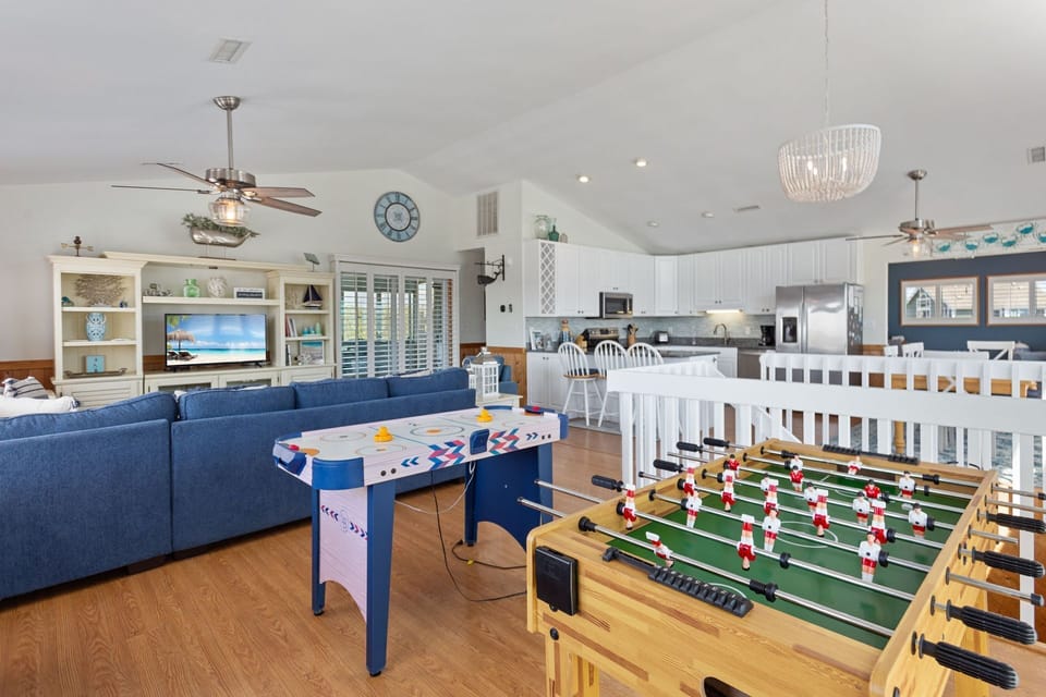 Enjoy plenty of games with the family after a day at the beach.