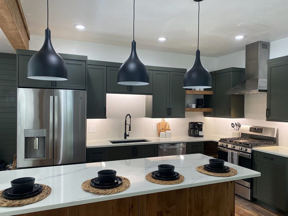 Beautiful gourmet kitchen including high end appliances, dishwasher, gas range. 