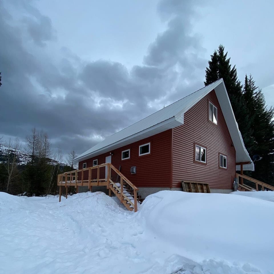 We get a little bit of snow here... An unassuming exterior, but gorgeous inside.