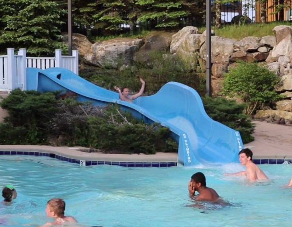 Split Rocks Pools with Fun Water Slide (Adjacent to Building, Fee Applies)