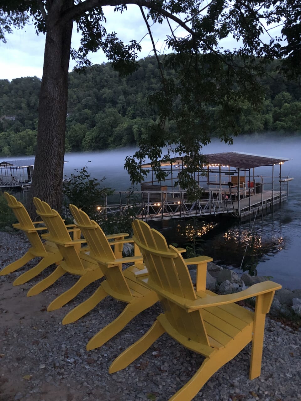 Rivercliff's Private Fishing Dock at Rivers Edge Solar 24/7 Fishing