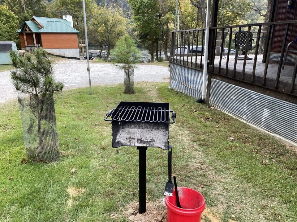 Park style grill,. Bring your charcoal.