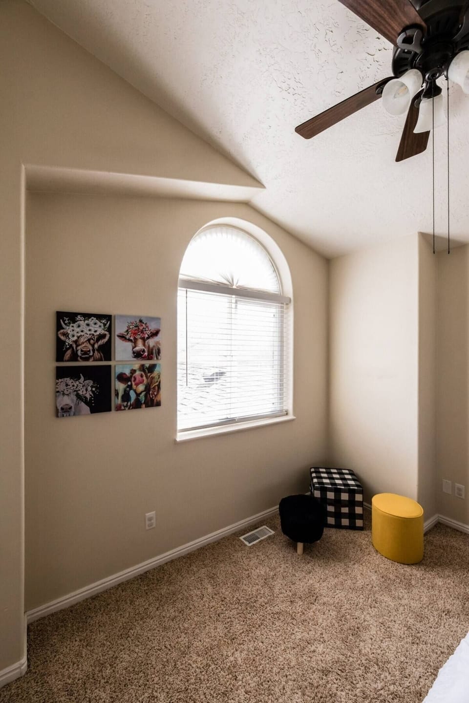 Second bedroom includes a ceiling fan