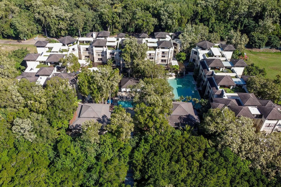 Aerial View of the Sea Temple Resort Palm Cove