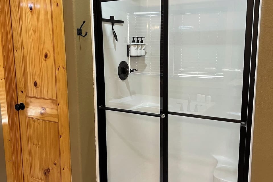 Walk in shower provided in the main bedroom, Sunset Suite.
