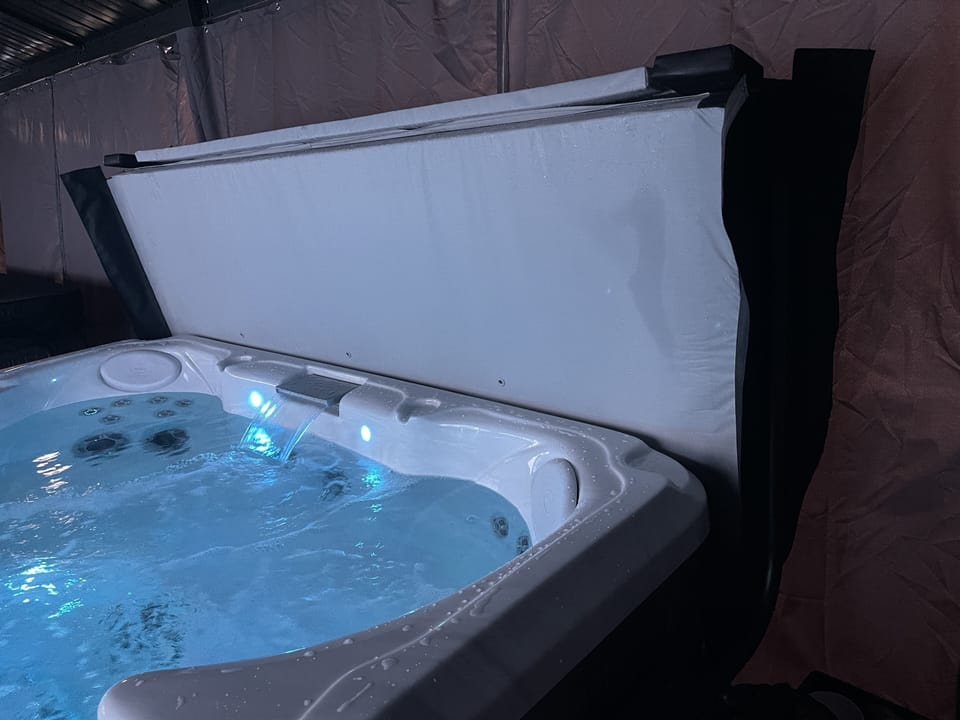 Both hot tubs are equipped with an easy lid lift system.