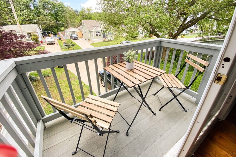 Enjoy your morning coffee (complimentary) on the 2nd floor balcony.