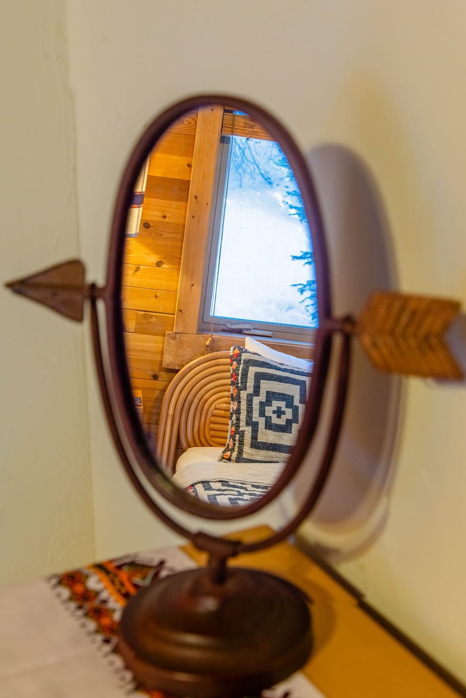 Unique art and personal touches throughout this home add to the beautiful tree top abode.