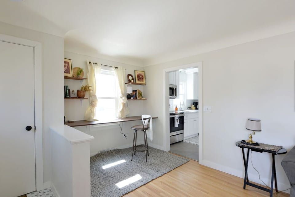 Great desk with natural light for remote work