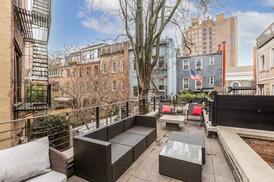 Patio lounging area