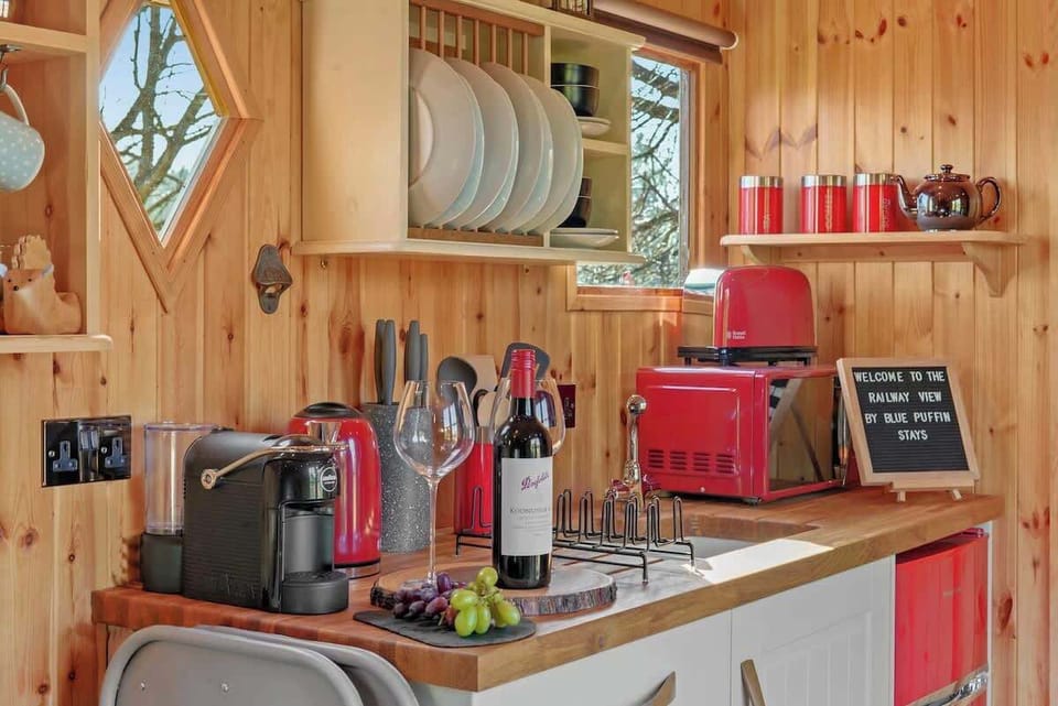 Kitchenette at Blue Puffin Stays Short Lets & Serviced Accommodation