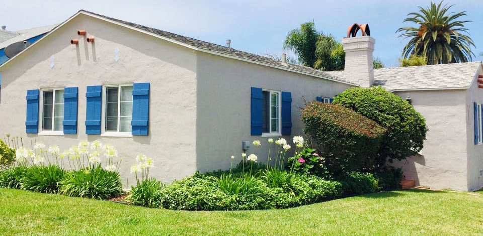 Exterior, located on a corner on a double lot