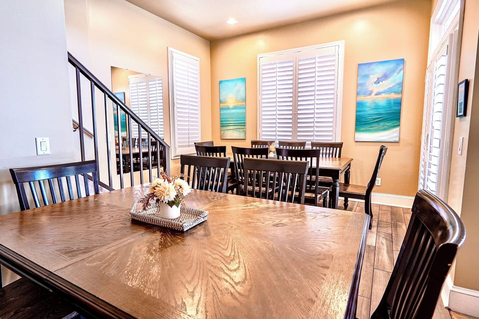 Dining area on the second floor