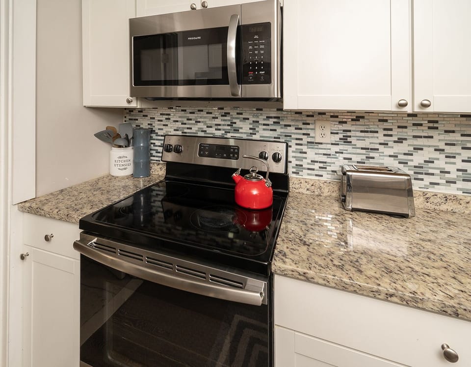 Kitchen stove and microwave