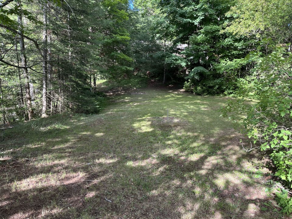 Horse shoe pit with its own lighting controlled from the cottage