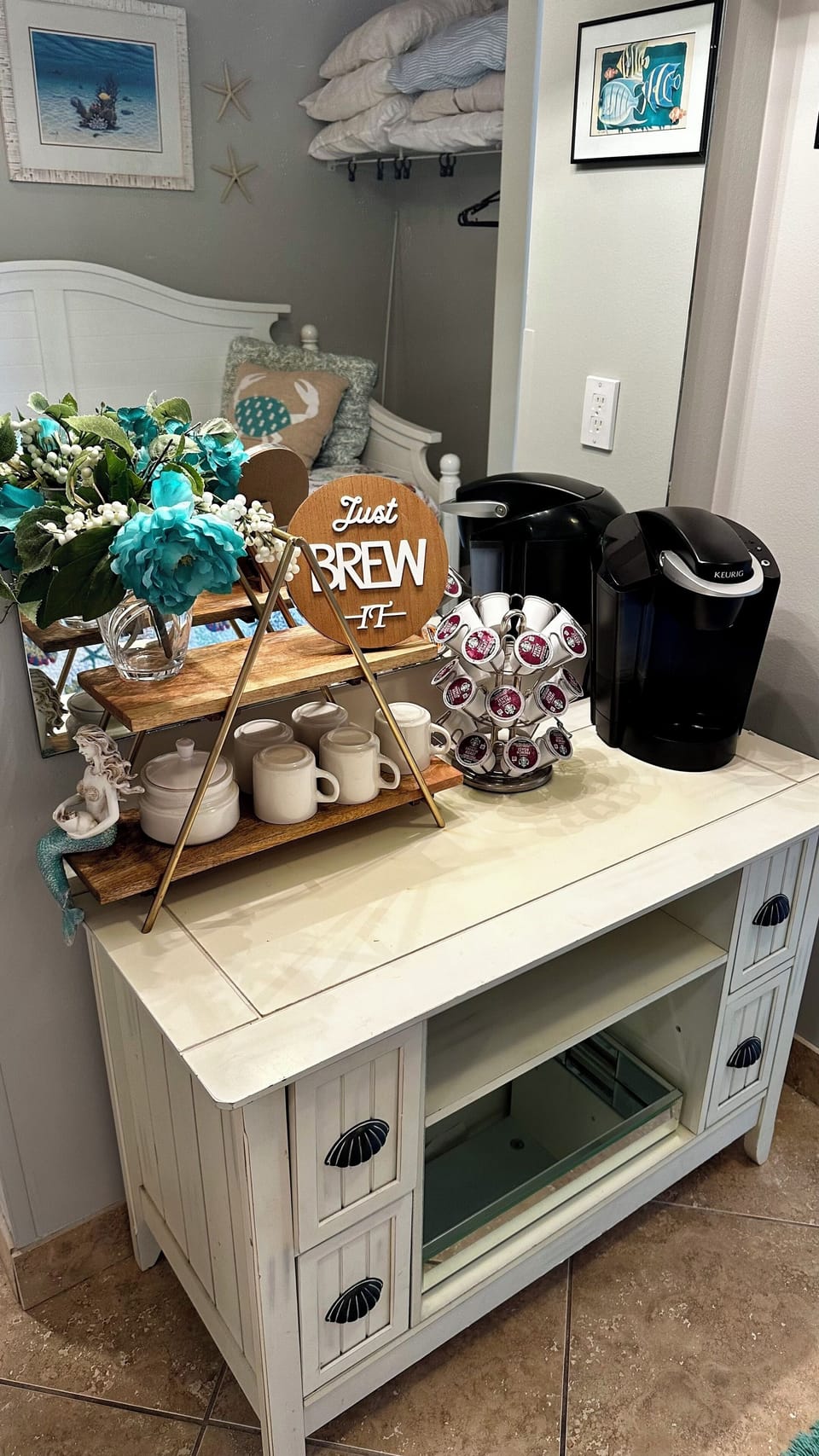 Private Coffee Bar for Primary Bedroom