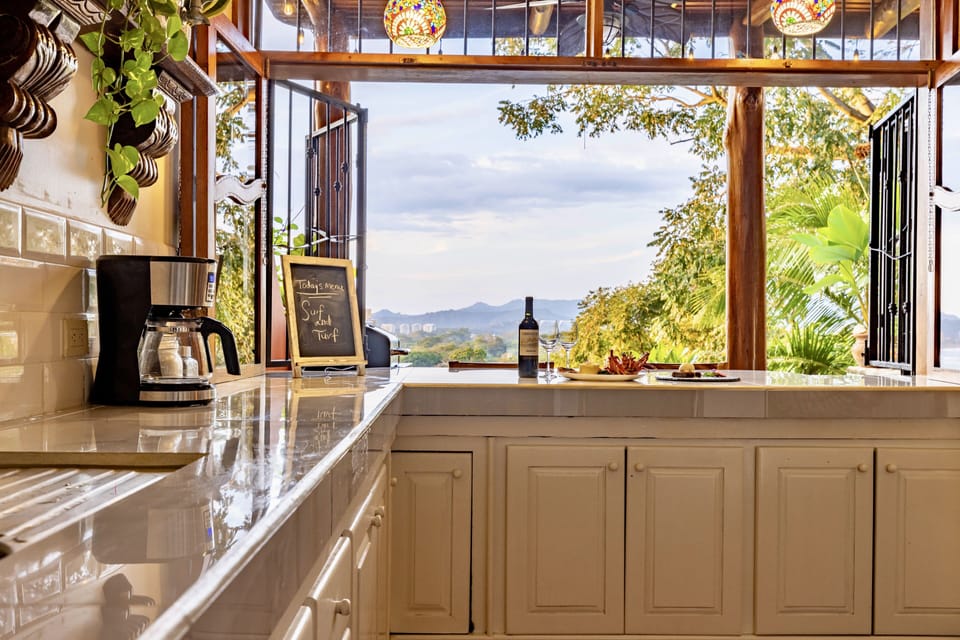 Views from the completely remodelled kitchen 