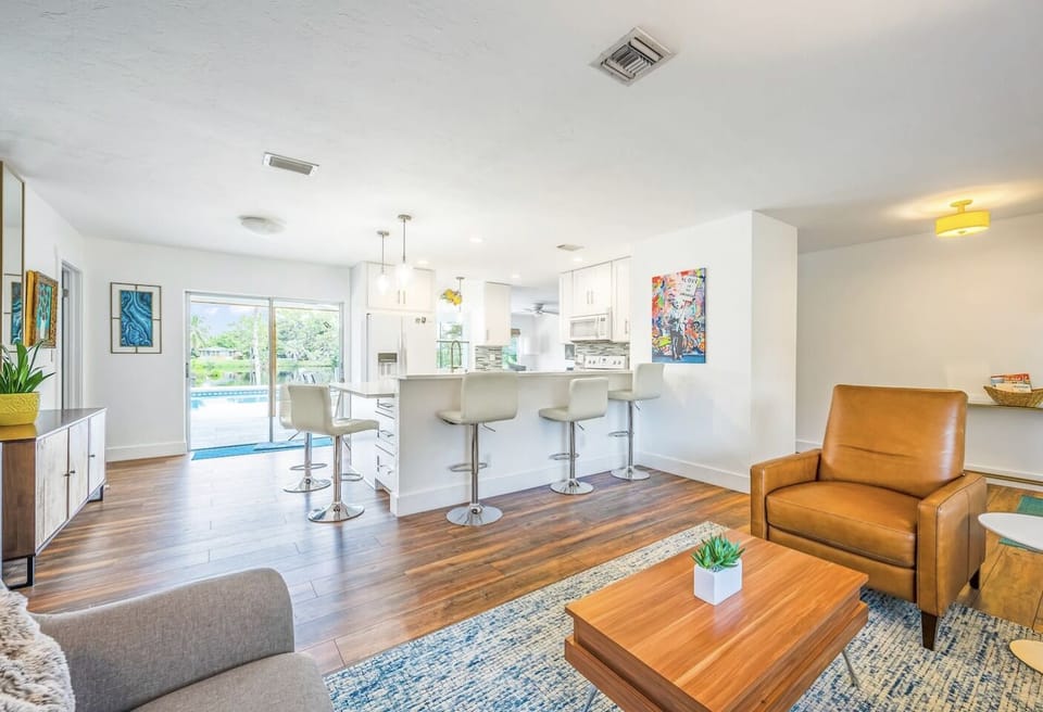 Living room off the kitchen.