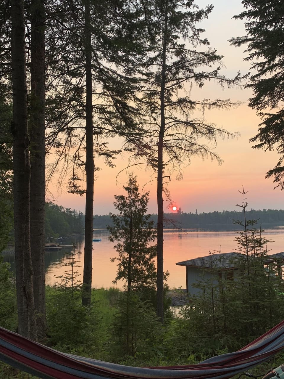 Lake view from the Pier 6 cottage deck.
