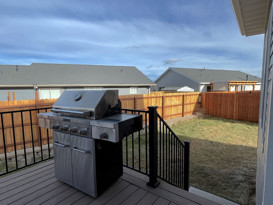 Yard not fenced in and open on each side