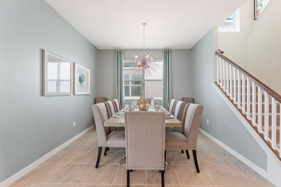 Dining can accommodate a large group