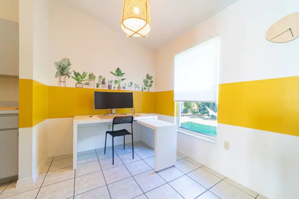 Work/School area with monitor
