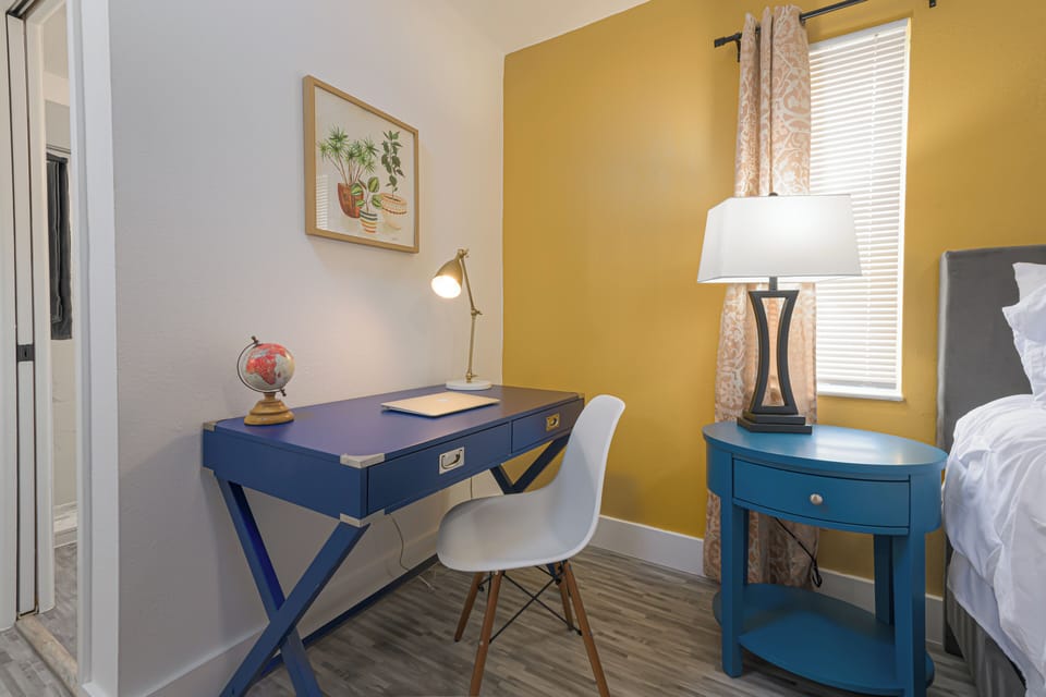 Bedroom 1: A peaceful escape after sun-filled days.