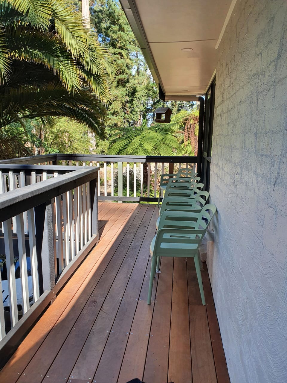 relax outside amongst the gum trees and ferns.