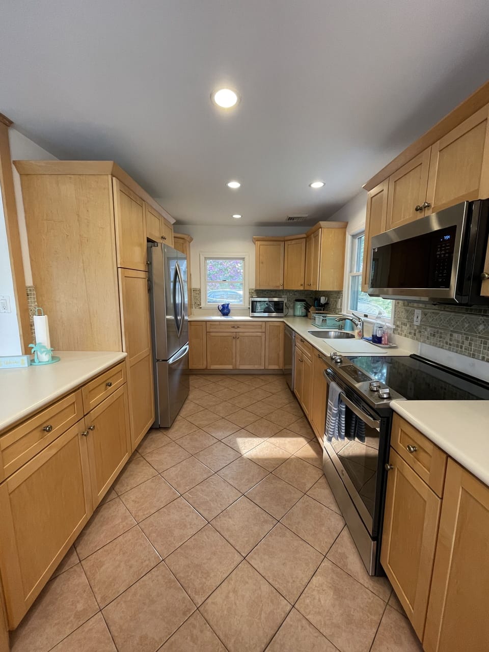 Large kitchen with new appliances